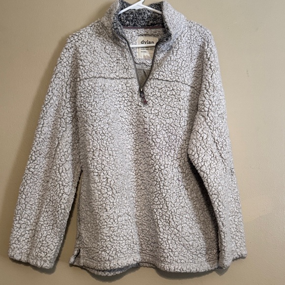 dylan Jackets & Blazers - Dylan Light Gray Sherpa Fleece Pullover